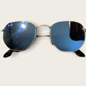 Ray-ban sunglasses with hexagonal flat lenses